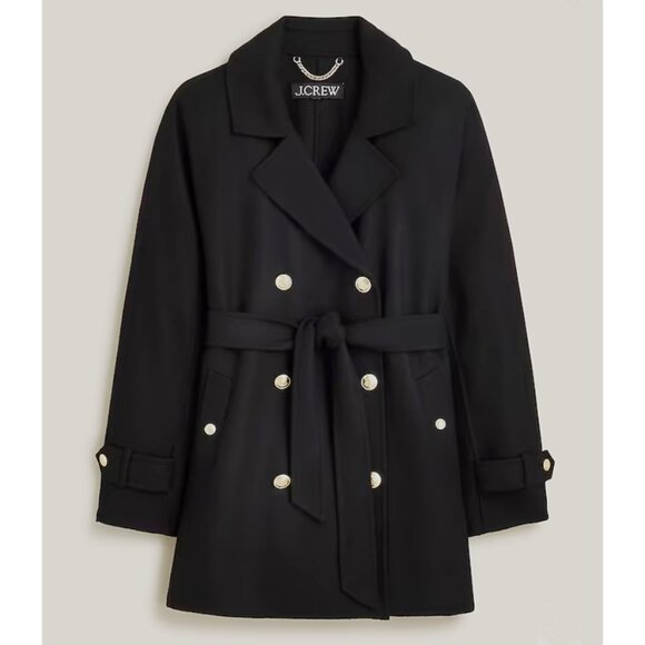 Nwt J Crew belted wool blend double breasted wrap coat - Picture 1 of 6